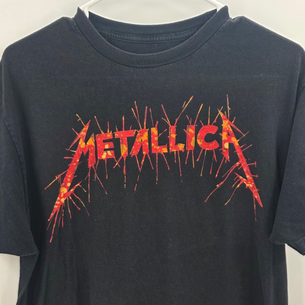 METALLICA BLIND SKULL SHIRT MENS LARGE BLACK RED GRAPHIC BAND ROCK MUSIC DOUBLE - Picture 4 of 11